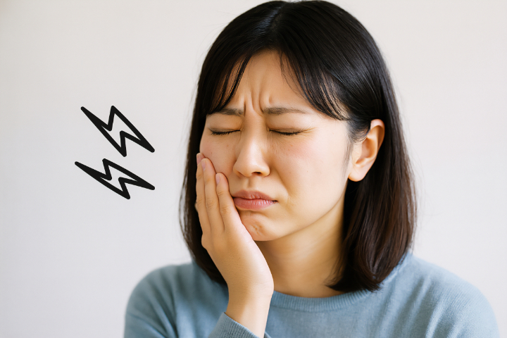 親知らずに痛みを感じる女性