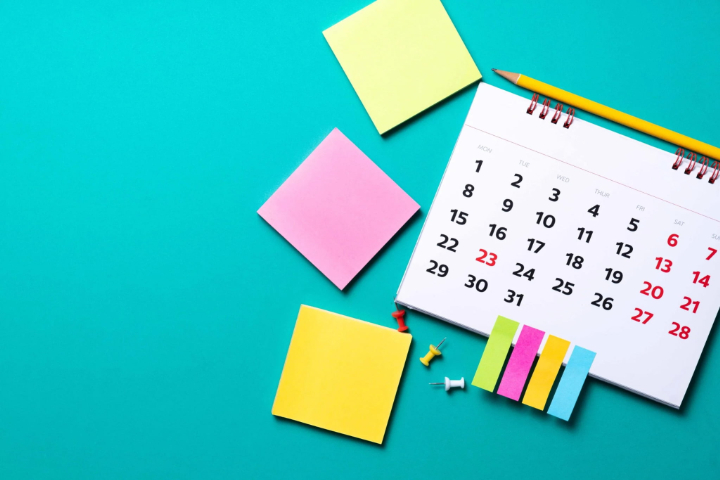 歯のクリーニングを受ける頻度をあらわすカレンダー